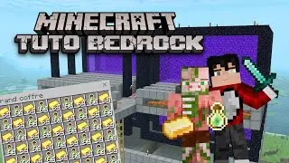 LA MEILLEURE Ferme &agrave; Or et XP de Minecraft Bedrock - TUTO COMPLET (1200 or / h + lvl 30 en 4 min)