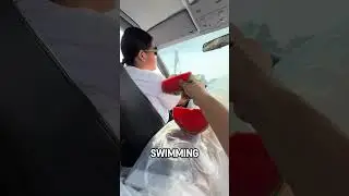 Плавание в машине в жарком салоне автомобиля