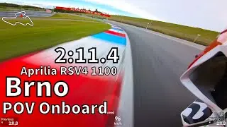 Brno | 2:11,4 | Masaryk Circuit | Aprilia RSV4 1100 | Pure Sound | POV Onboard | Moto GP Track