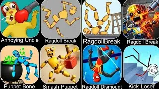 Annoying Uncle Punch 🤜 | Ragdoll Smash, Kick the Buddy, Smash Puppet | Funny Stress Relief Game