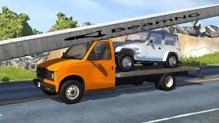 Beamng drive - Shrinking Roof car Crashes