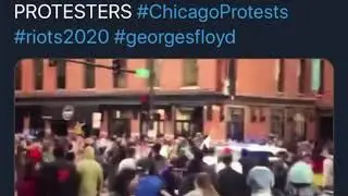 Chicago Police driving through a Crowd of protesters #riot2020 #georgeflyod #Shorts
