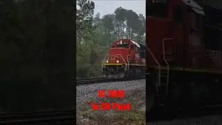 Illinois Central 1008 In CN Paint Leads An Autorack Job