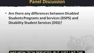 AT and Disability Student Services in College