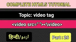 video tag in html | html tutorial for beginners | ms coder