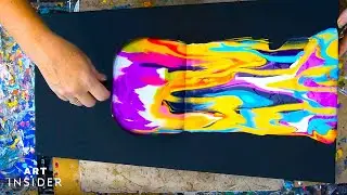 Artist Creates Fluid Art With A Dustpan