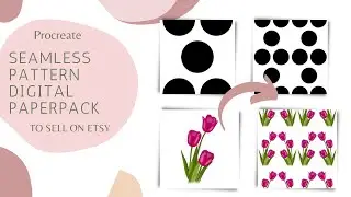 How to Make Seamless Pattern Digital Paper pack using Procreate | Etsy Digital Products Idea