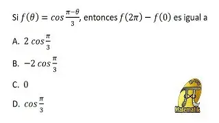 Evaluación de función coseno - Examen de Admisión Universidad Nacional de Colombia