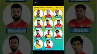 Islamabad United Best Playing 11 For PSL 2025 | PSL 2025