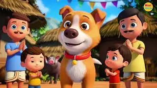 Dog and Boar Running in Wheat Field | AI Toonverse | #ai #kidscartoon