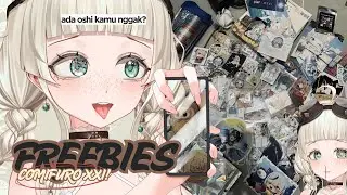 【HANDCAM】BANYAK BANGET FREEBIES VTUBER CF21! ada fanmerch aku...
