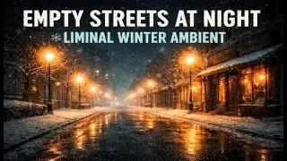 Empty Streets at Night ❄️ Liminal Winter Ambient Radio (2 Hours)