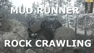 SPINTIRES MUDRUNNER ROCK CRAWLING TEST FEAT. ROCK RUNNER GAMING