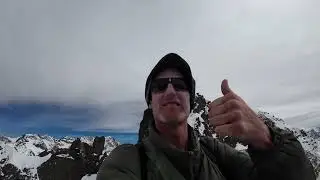 Skiing the Super C Couloir in sketchy conditions, Portillo, Chile, South America