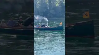 Antique Wooden Raft Driven by the COAL! #Shorts