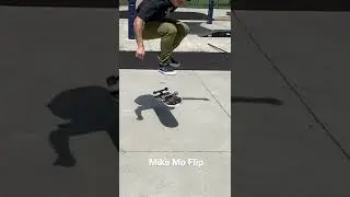 Skateboarding Mike Mo flip trick