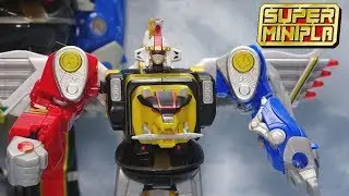 スーパーミニプラ　隠大将軍とツバサマル Super Mini-pla ninja megazord ＆ falconzord