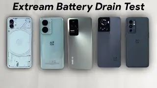 Nothing Phone 1 Vs Oneplus 10r Vs Oneplus Nord 2t, Poco F4, Oneplus 9rt Extream Battery Drain test