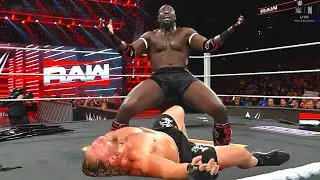 WWE Raw 18 January 2026 Oba Femi Attacks Brock Lesnar And Challenges Him For WrestleMania 42