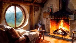 Cozy Cottage by the Fire 🔥 Warm Acoustic Guitar Music for Reading / Relaxing