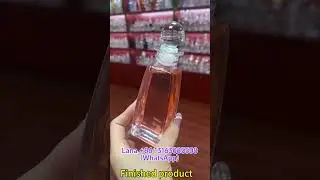 Crystal 100ml glass decanter/bottle in produce. Refillable decanter for attar perfume oil display