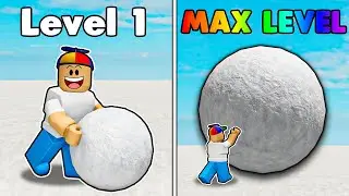 i rolled the LARGEST SNOWBALL in Roblox...