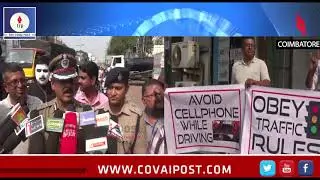 Physically challenged conduct awareness programmes on road safety in Coimbatore