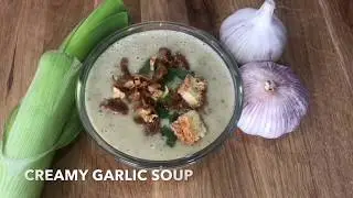 Weight loss Creamy Garlic Soup Italian Style with Croutons | Immunity Booster Soup |  பூண்டு சூப்