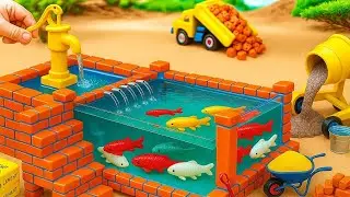 Diy Mini Brick Fish Pond with Water Pump | Model Construction Fun @DREAMDIYWORKS 