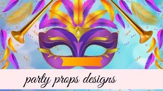 #craft #Designs of party props 💜💛💙 #DIY.