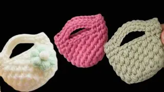 How to Crochet mini bag step by step || Forever art Noor