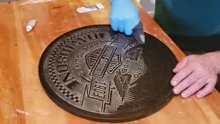 Harley plaque - metal look finish