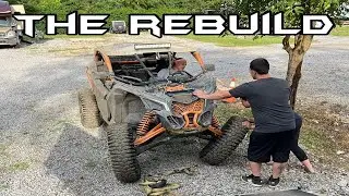 Восстановление Scotts 2020 Can Am Maverick X3 XRC RR после опрокидывания в Уэллсвилле, штат Огайо