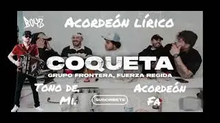 COQUETA- tutorial acordeón de Fa  tono de Mi