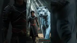 #Short #⚔️🔥 Epic Warrior & White Panther 🐆 #Cinematic Fantasy Art in 8K 🌲✨ #Ranu J #viralshort