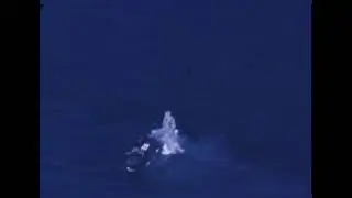 USS Nevada (BB-36) being used as a target ship and later sinking