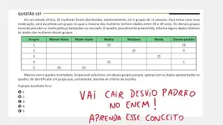 ENEM 2025 - Matemática - Questão 157 (Caderno Amarelo) - Em um estudo clínico, 55 mulheres foram...