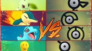 Pokémon GO Gym Battles UNOWN GYM Level 7 Totodile Chikorita Cyndaquil & more