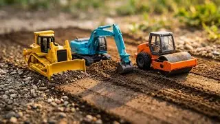 Ultra-Realistic Mini Construction Vehicles in Action