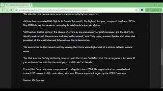 June 24th Aviation staff shortage poses flight collision risks in Australia &ndash; JC English Center   Go