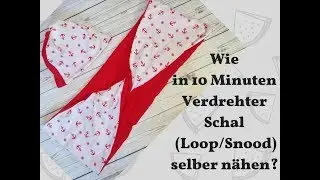 Verdrehter Schal Loop Snood  selber n&auml;hen