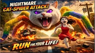 A Giant Cat Spider Appeared… Everyone Ran for Thei