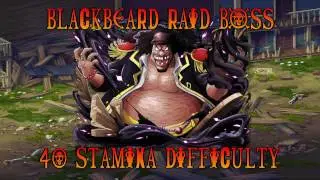 OPTC - Blackbeard Raid Boss - 40 stamina - Cavendish team f2p subs