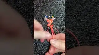 Part 2 neon pink micro macrame necklace tutorial
