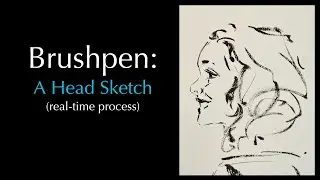 Brushpen Sketch #Short #sketching a head with #brushpen in real-time #drawing #pensketch #art