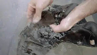 Lavage bottes de randonnée