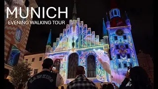 Munich Walking Tour | Beautiful September Evening in City Center & Live Street Music in 4K