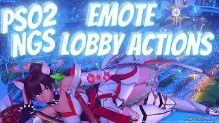 PSO2 NGS 828: Weapon Maintenance Emote Lobby Action 828「武器の手入れ」