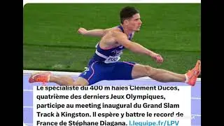 Le sp&eacute;cialiste du 400 m haies Cl&eacute;ment Ducos, quatri&egrave;me des derniers Jeux Olympiques, participe au