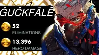 Unstoppable Carry Soldier 76 - Gale! 52 ELIMS! POTG! [ OVERWATCH SEASON 18 TOP 500 ]